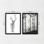 Wallity Set de 2 Cuadros Decorativos Enmarcados Blanco y Negro
